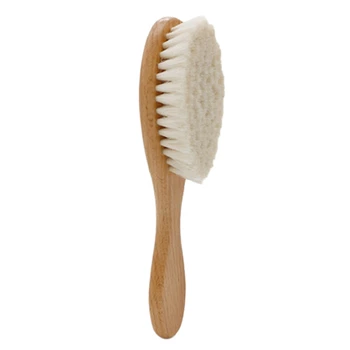 

Wooden Handle Hairdressing Soft Fiber Brush Barber Neck Duster Cleaning Remove Brush Hair Styling Tools