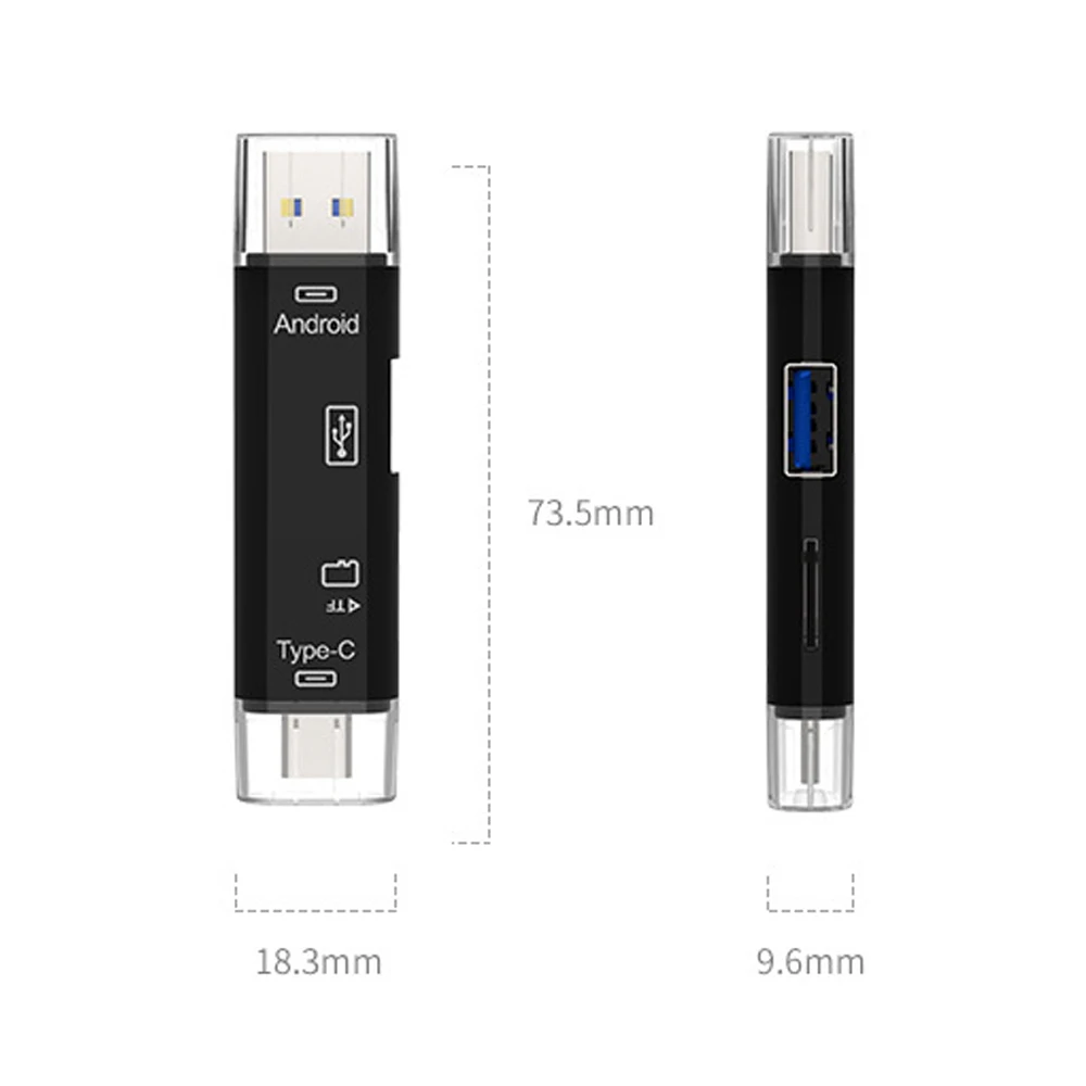 ANKNDO 3в1 кардридер USB 2,0 OTG адаптер Micro USB-Type C адаптер для мобильного телефона карта памяти TF кардридер USB кардридер ПК