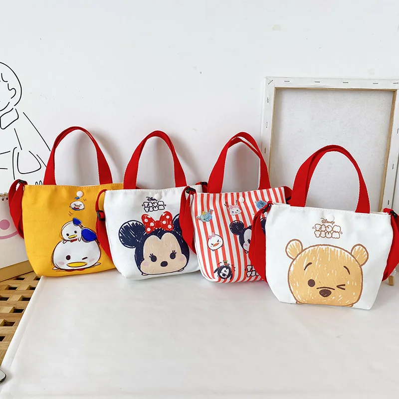 Disney mickey mouse canves shoulder messenger bag cartoon girl boy handbag