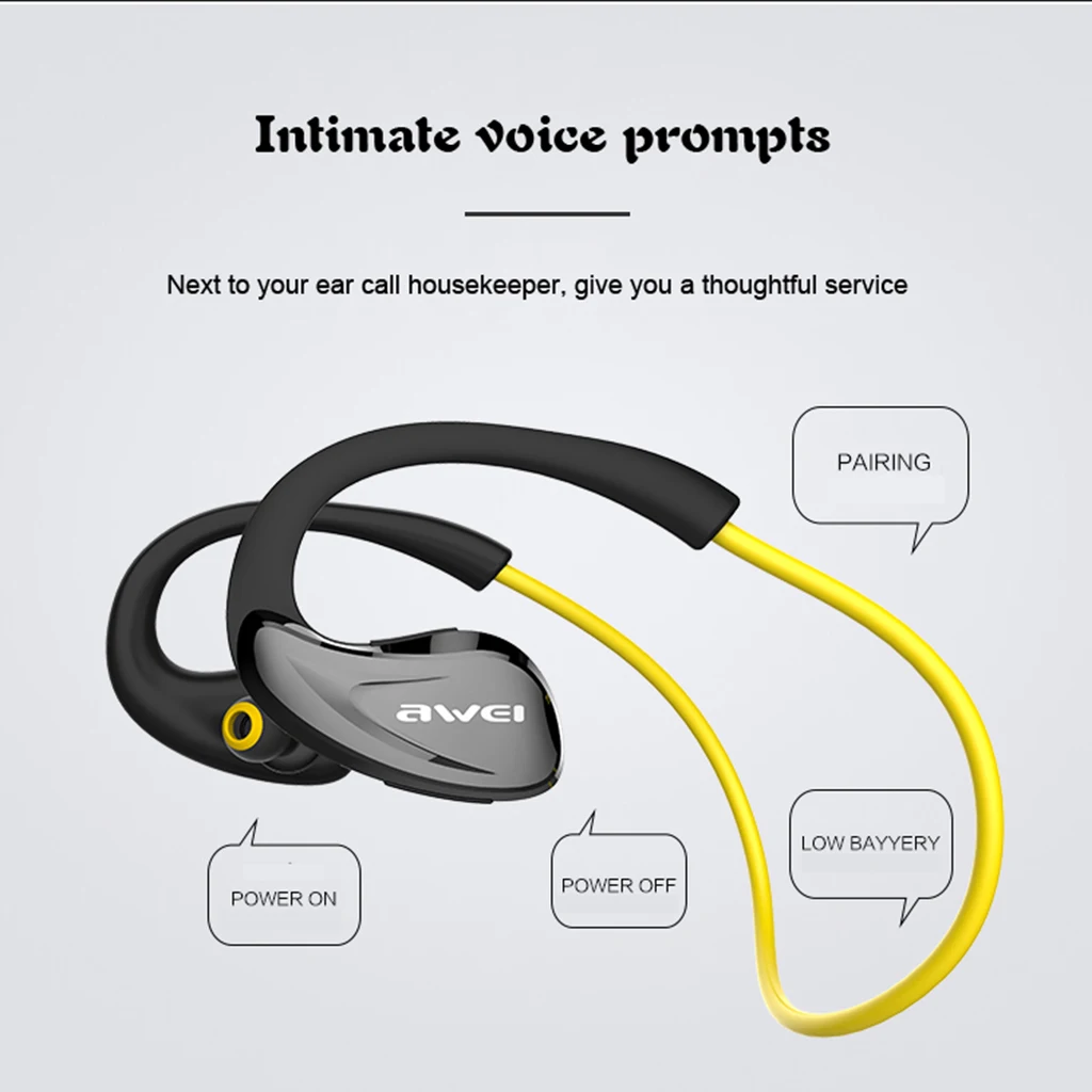Awei A880BL Bass Earphone Headphone Wireless Bluetooth 4.0 Sport Headset