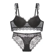 Три крючка и глаза пуш-ап на косточках четыре сезона бюстгальтеры и короткие набор регулируемые шлейки 3/4 чашка сзади застежка Женский комплект нижнего белья