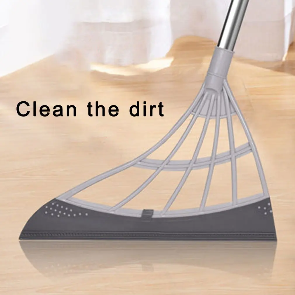 Magic Broom Hand Push Sweeper Rubber Broom Floor Wiper Squeegee for