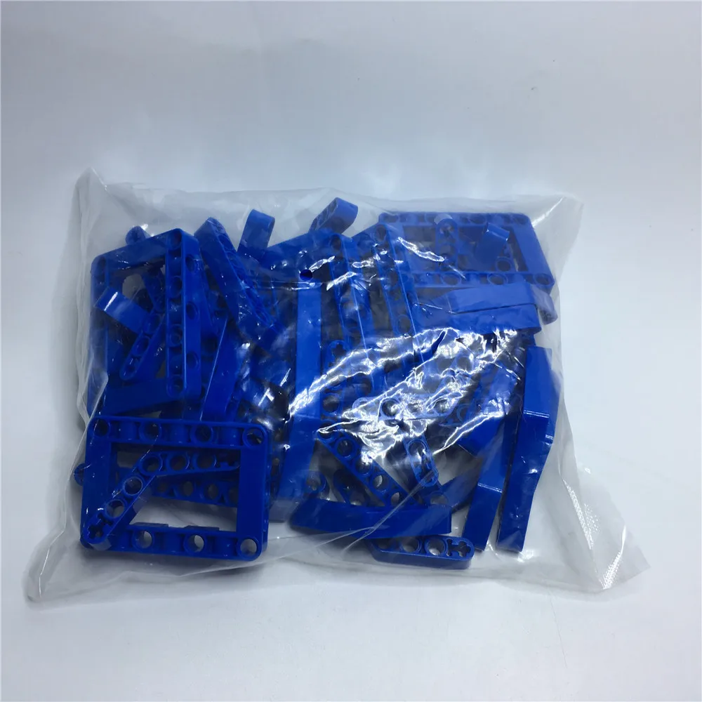 blue Блок 40 штук DIY расширительный пакет стержень болта отверстие изогнутый луч руки толстый шатун части комплект принадлежностей - Цвет: blue