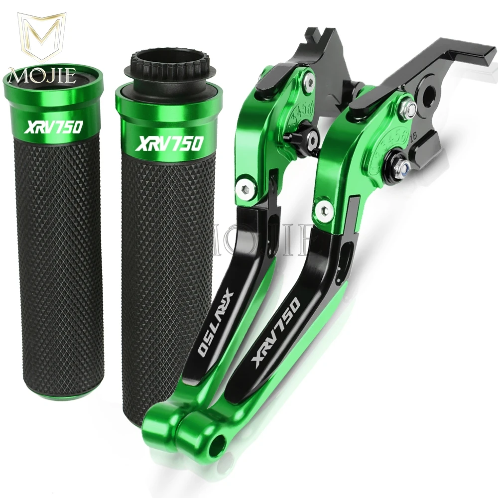Green For Honda XRV750 XRV 750 L-Y Africa Twin 1990-2003 1991 1992 1993 Motorcycle CNC Brake Clutch Levers Handlebar Hand Bar Grips - Цвет: Green