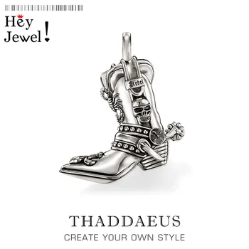 

Pendant Punk Boot,2020 Spring Fashion Jewelry Europe Vintage Bijoux Necklace 925 Sterling Silver Gift For Woman & Rebel Men