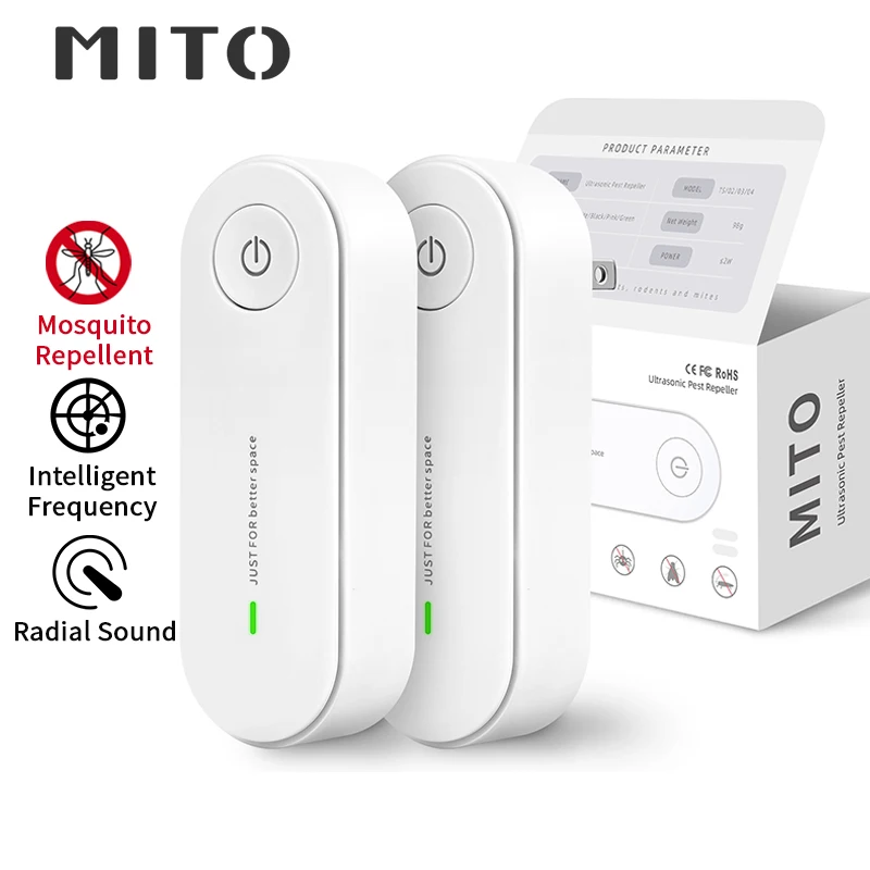 Mito 2 Pack Ultrasonic Insect Repellent Electronic Mosquito Repellent Mice Spider Cockroach Insecticide Pest Control - Repellents - AliExpress - Топ-200 товаров с Али