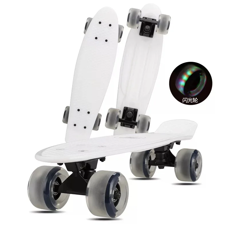 Penny Board Mini Cruiser Skate Board, Jelly Flash Wheel, Completo Ready To Ride Fashion, Colorato Banana Fish Board, 22 Inch