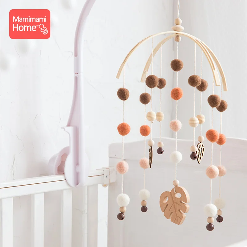 1Set Baby Mobile Hanger Baby Wooden Mobile Crib Hanger Frame DIY Crafts Frame Holder Newborn Gifts