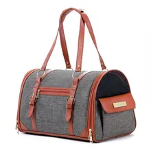 Новинка! Высококачественная кожаная сумка для питомца, переносная складная сумка на плечо для питомца, sj-1-QS-011