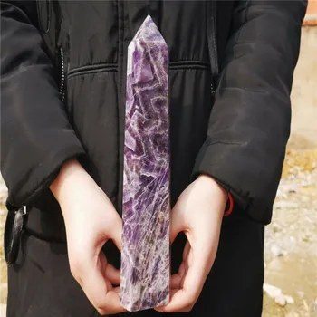 

1000g Natural fantasy amethyst pillar obelisk crystal healing reiki