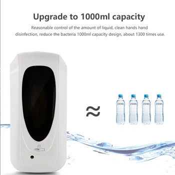 

Rechargeable Automatic Sensor Container Hand Disinfection Soap Dispenser Wall-mounted Touch-free Kitchen Bathroom Accessories