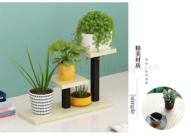 Iron Meat Flower Airs Balcony Shelf Indoor Office Desktop Mini Multi-storey Botany Small Flower Rack