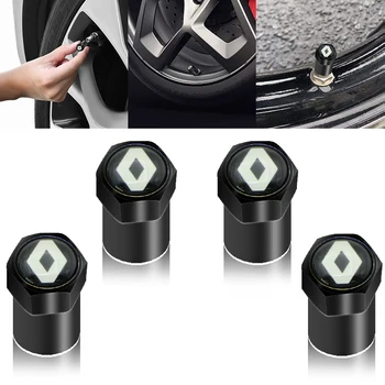 

4pcs Wheel Tire Parts Valve Stem Caps Cover Wheel Tire Valve Cap For Renault Megane 2 3 Duster Logan Clio Laguna 2 Captur