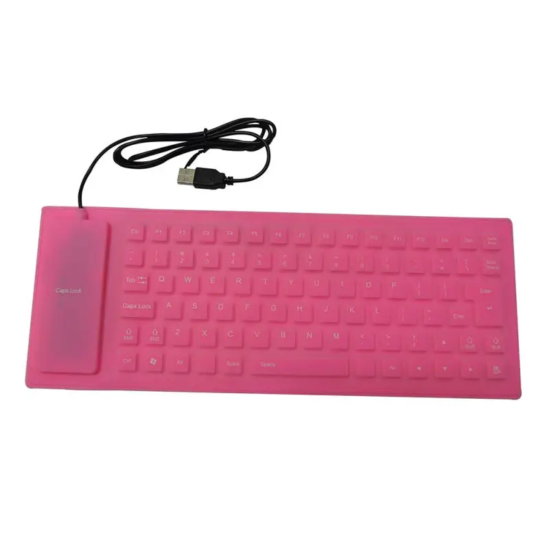 Silicone Foldable Waterproof USB Soft Keyboard Rollup Silent 85 Keys