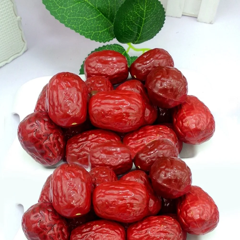 

Artificial Of Red Jujube Plastic Jujube 3.5CM Xinjiang Jujube Dried Fruit Model Photography Early Education Props