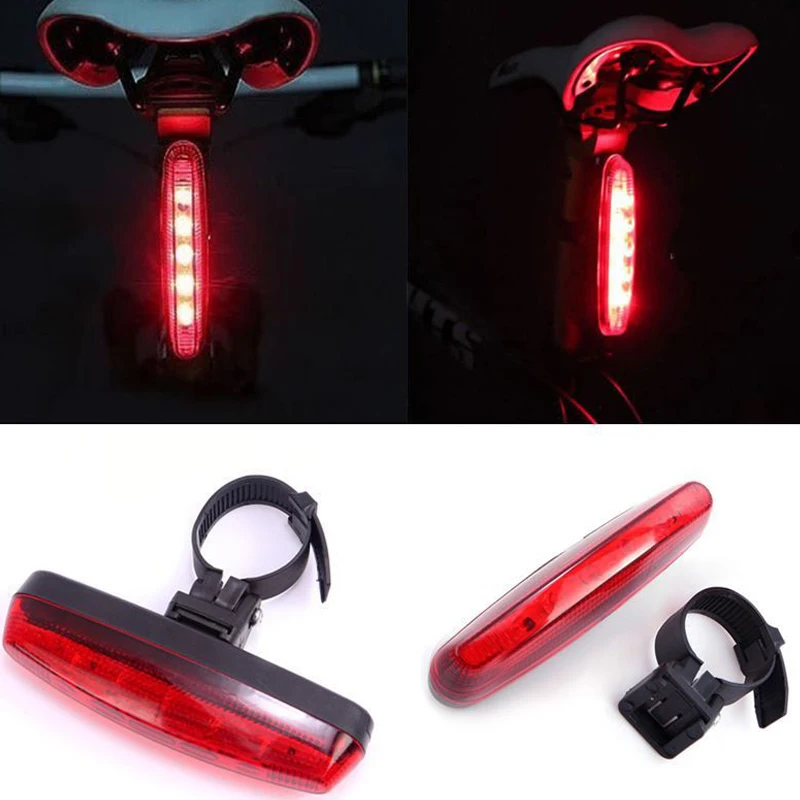 USB Перезаряжаемые светодиодный велосипед хвост светильник яркий Велосипедный спорт задний Фонарь велосипедный защитный вспышка светильник 330 мА/ч, литий Батарея 5 светодиодный 4 Варианты модели