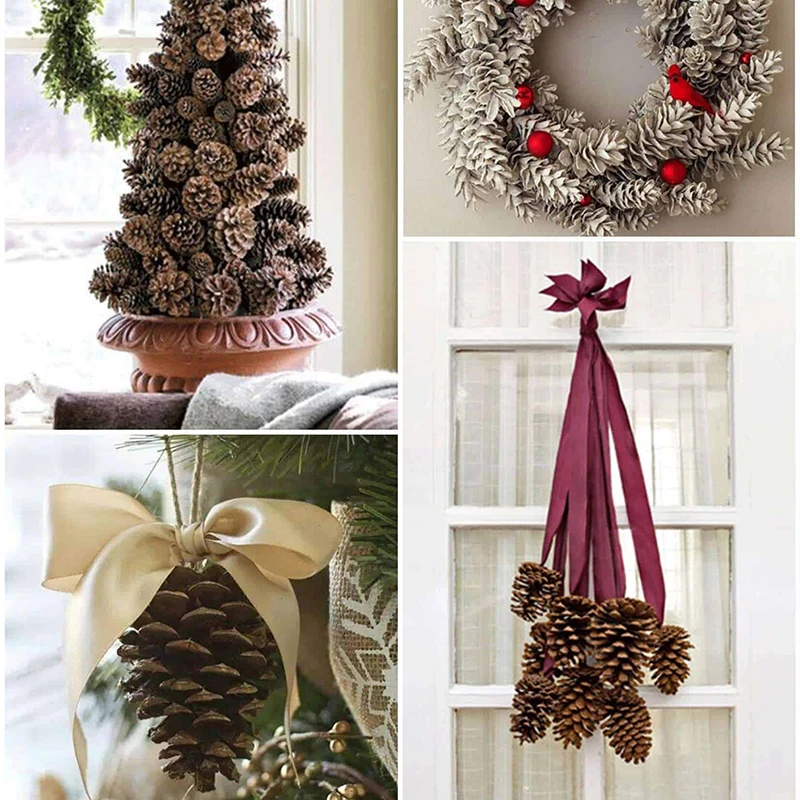 Description Picture 5 of item1/5/10pcs Natural Pine Nuts Fruit Dried Artificial Flowers Pineapple Cones For Home Xmas DIY Garland Wreath Wedding Decoration