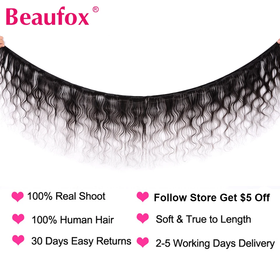 Beaufox Indian Body Wave Hair Bundles 1/3PCS/Lot Human Hair Weave Bundles Remy Hair Extension 8-28 inch