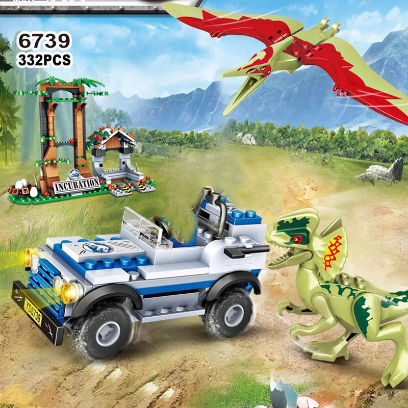 Dinosaur Building Blocks Jurassic World Pterodactyl Tyrannosaurus Animal 3D Model Puzzle Toys For Children Birthday Gifts | Игрушки и