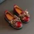 2020 Girls Leather Shoes Princess Sweet Bow-knot Ribbon Bowtie Kids Flats New Leopard Non-Slip Shallow Mouth Single Shoes D826
