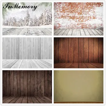 

InMemory 60x40 White Brick Wall Photography Backdrops Wooden Floor Backgrounds for Pet Toy Photo Studio Baby Shower Photophoze