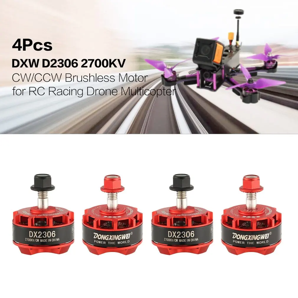 

4Pcs DXW RC Drone Motor Brushless Motor 2-4S CW/CCW 5mm Motor QAV250 Motor for RC Racing Drone Multicopter Quadcopter Propeller