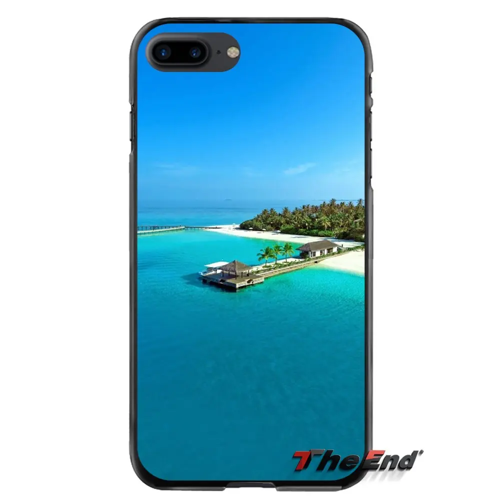 Синий океан в Maldives аксессуары телефон оболочки чехлы для huawei P7 P8 P9 P10 Lite Plus Honor 5C 6 4X 5X mate 8 7 9