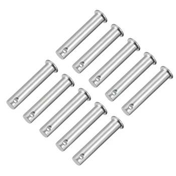 

uxcell Single Hole Clevis Pins,10mm x 50mm Flat Head Zinc-Plating Steel 10 Pcs