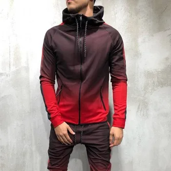 

Men's Sportswear Two Piece Set Mens Casual Hooded Sports Wear Men's Tracksuit Training Sweat Suit Men Track Suit BB50T