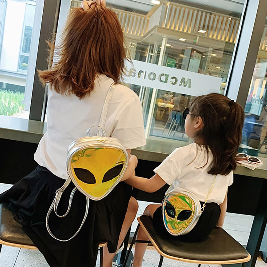 Kids Backpack Children Alien Transparent Jelly Bag Phone Coin Backpack Small Solid Color Backpack Student Phone Coin Bag 828