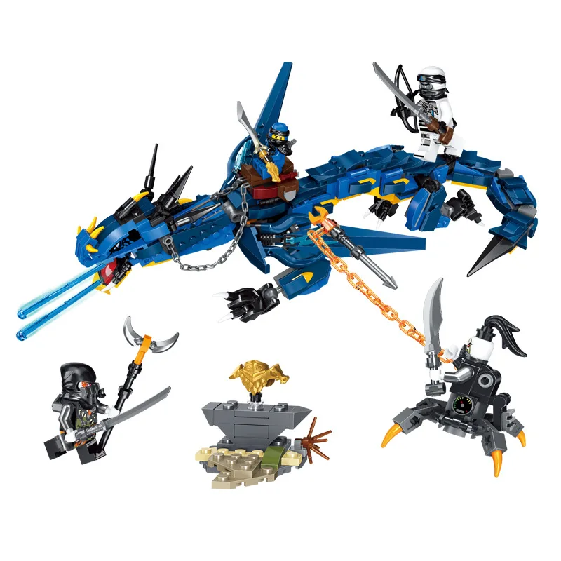 

522PCS Ninja Thunder Storm Dragon Building Blocks Toys for Children Compatible Legoinglys Mini Figures Ninjagoes Bricks