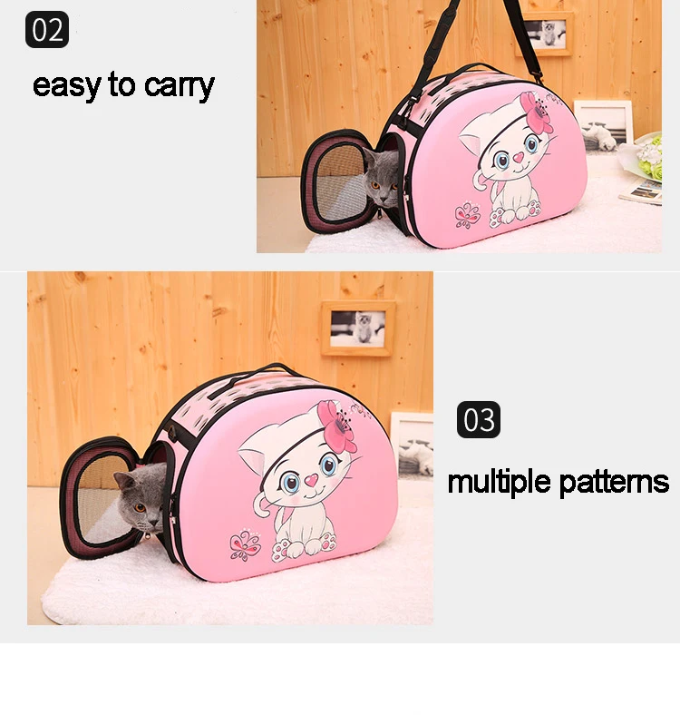 Dog Carrier Bag Portable Cats Handbag Foldable Travel Bag Puppy Carrying Mesh Shoulder Pet Bags