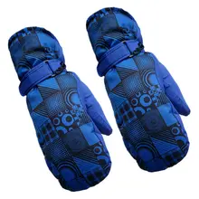 Унисекс Зимние теплые перчатки полный варежки с прорезями для пальцев для катания на лыжах сноуборде велосипеде