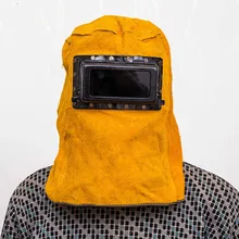 Тип одежды для охраны труда сварки Кап доказательства пожара цветок чистой воловьей кожи электрическая Сварочная маска