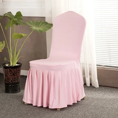 light pink 50 шт./лот съемный стрейч спандекс полиэстер белый гостиничный Банкетный стул Обложка для Свадебная церемония, вечеринка украшения - Цвет: light pink