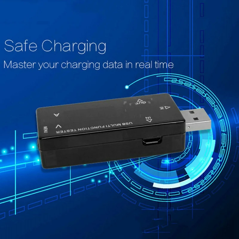 Usb цифровой Многофункциональный Вольтметр Амперметр тестер тока детектор емкости
