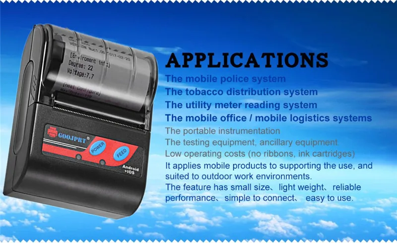MTP 2 Bluetooth Mini wireless thermal printer portable printer (7)