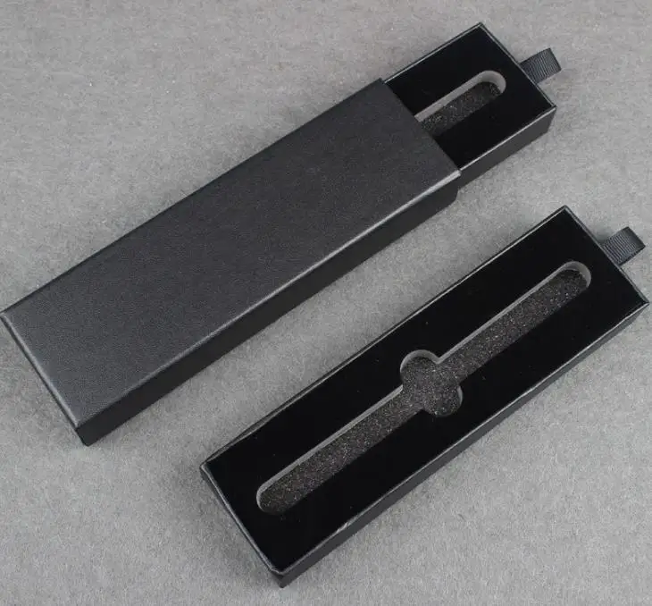 

200pcs/lot Black Business Pen Box Office Stationery Gift Pen Boxes Packing Carrying Package Boxes Wholesale SN3100