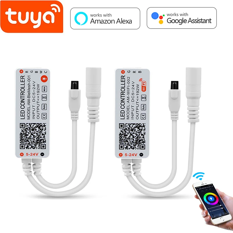 Светодиодный контроллер Tuya 12 в пост. Тока 24 В Wi Fi Bluetooth беспроводной RGB/RGBW/RGB + CCT