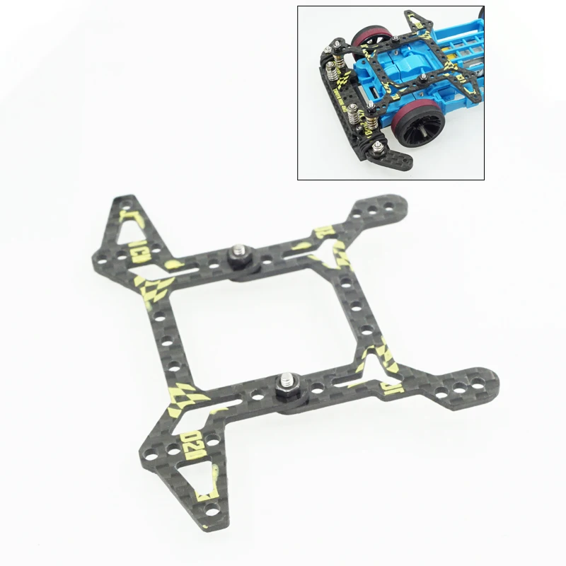 Tamiya mini 4wd-linterna frontal colgante de carbono, placa de descarga ligera para chasis MS MSL, escala 1/32, hecho en casa