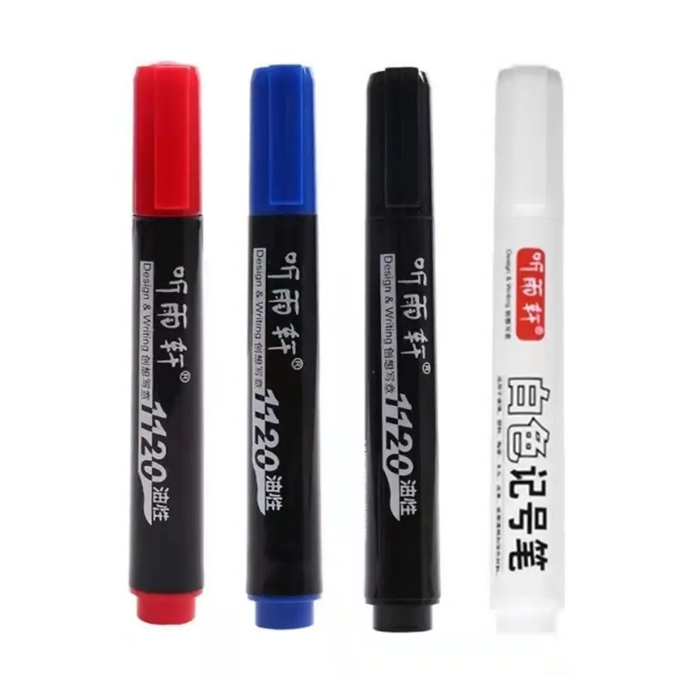 DIY Metal Waterproof Permanent Paint Marker Pens Student Supplies Craftwork Pen Art painting 4Pcs white red blue and black
