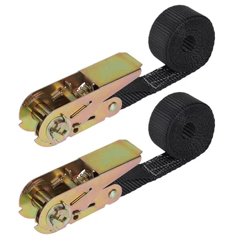 

2pc Ratchet Tie Down Straps 304 Grade Stainless Steel Trailer Transom Boat Strap
