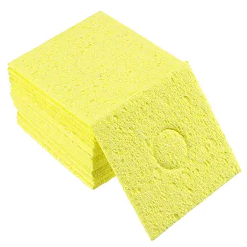 

uxcell Soldering Sponge 56x56x2.2mm for Iron Tips Cleaner, Square Yellow 20pcs