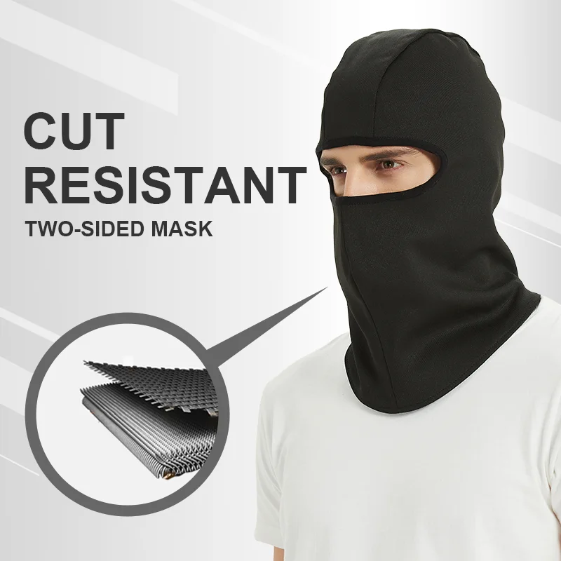 Outdoor Balaclava Mask Cut Proof Clothing Level 5 Cut Resistant Self-defense Anti-Cut Balaclava Two-sided Mask Head And Face Protection Body Safety