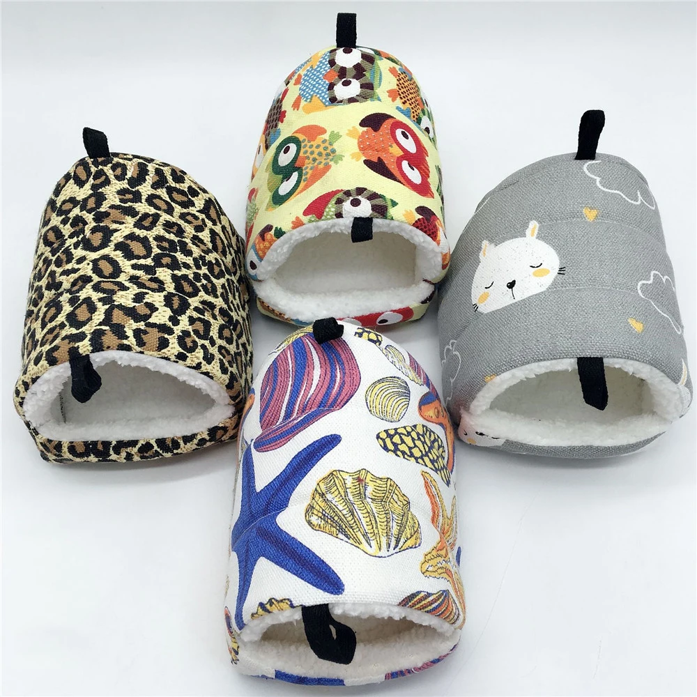 

Sleeping Bed Hammock for Hamster Squirrel Sugar Glider Small Animals Pets Soft Cotton Fleece Hanging House For Guinea Pig Cages