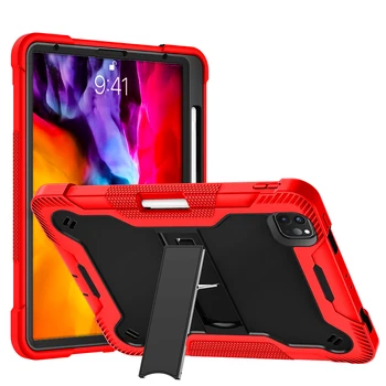 

Shock Absorbent 3 Layers Stand Case For iPad Pro 11 2020 Silicone Hard PC Protective Case For iPad pro 11 inch Cover