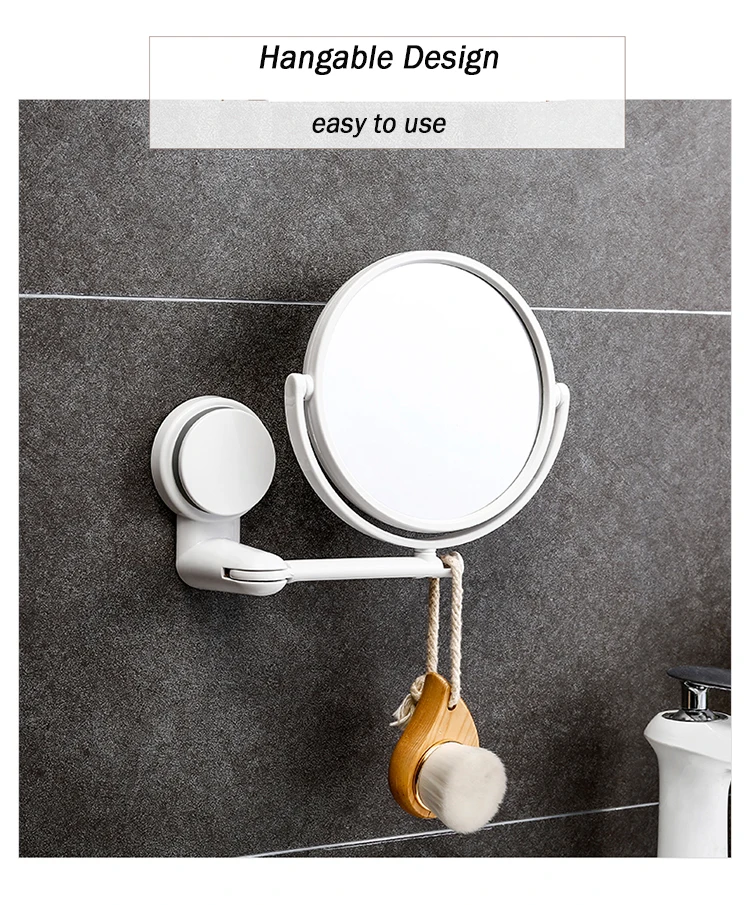 Двустороннее настенное зеркало для макияжа косметическое зеркало 3X увеличительное туалетное зеркало для ванной гибкое туалетное зеркало регулируемые зеркала