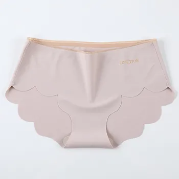 

1pcs Cotton Seamless Ladies Briefs Wavy Edge Women's Panties High Elastic Cotton Silk Antibacterial Cotton Crotch Mid-Rise