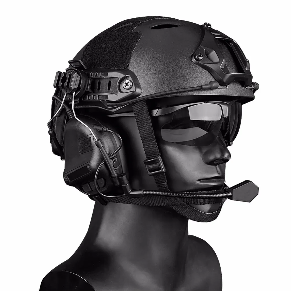 Тактическая гарнитура стрельба военный шлем наушники гарнитура COMTAC с быстрым шлемом рельсовый адаптер Peltor Набор для охоты на открытом воздухе
