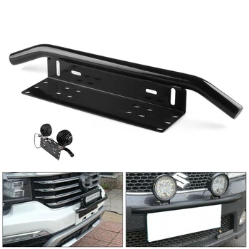 

Bumper License Plate Bracket Black Auto Exterior Front Work Light Holder Replacement